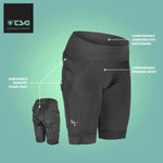 TSG Protective Shorts for Women Crash Pant Carna | Black