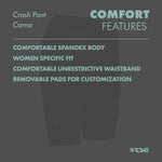TSG Protective Shorts for Women Crash Pant Carna | Black