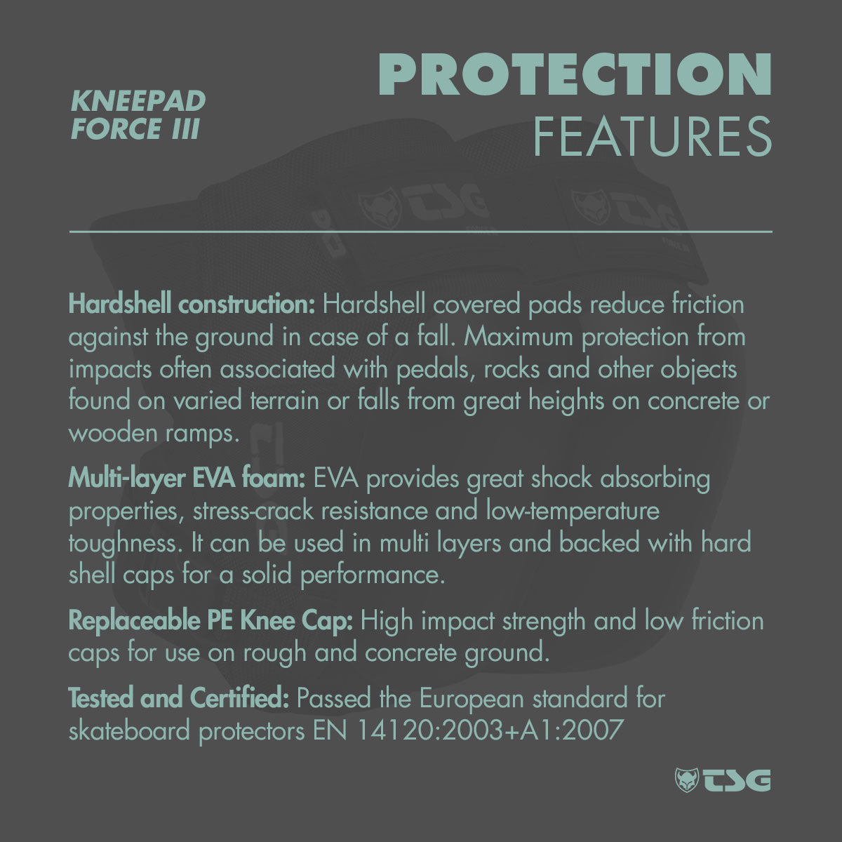 TSG Kneepad Force III (Skate Knee Pads)
