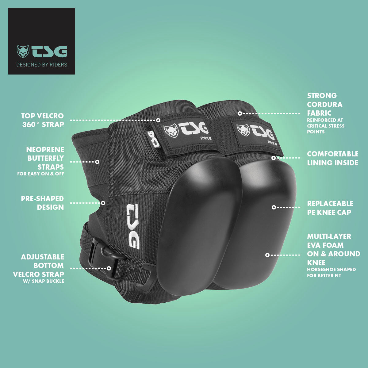 TSG Kneepad Force III (Skate Knee Pads)