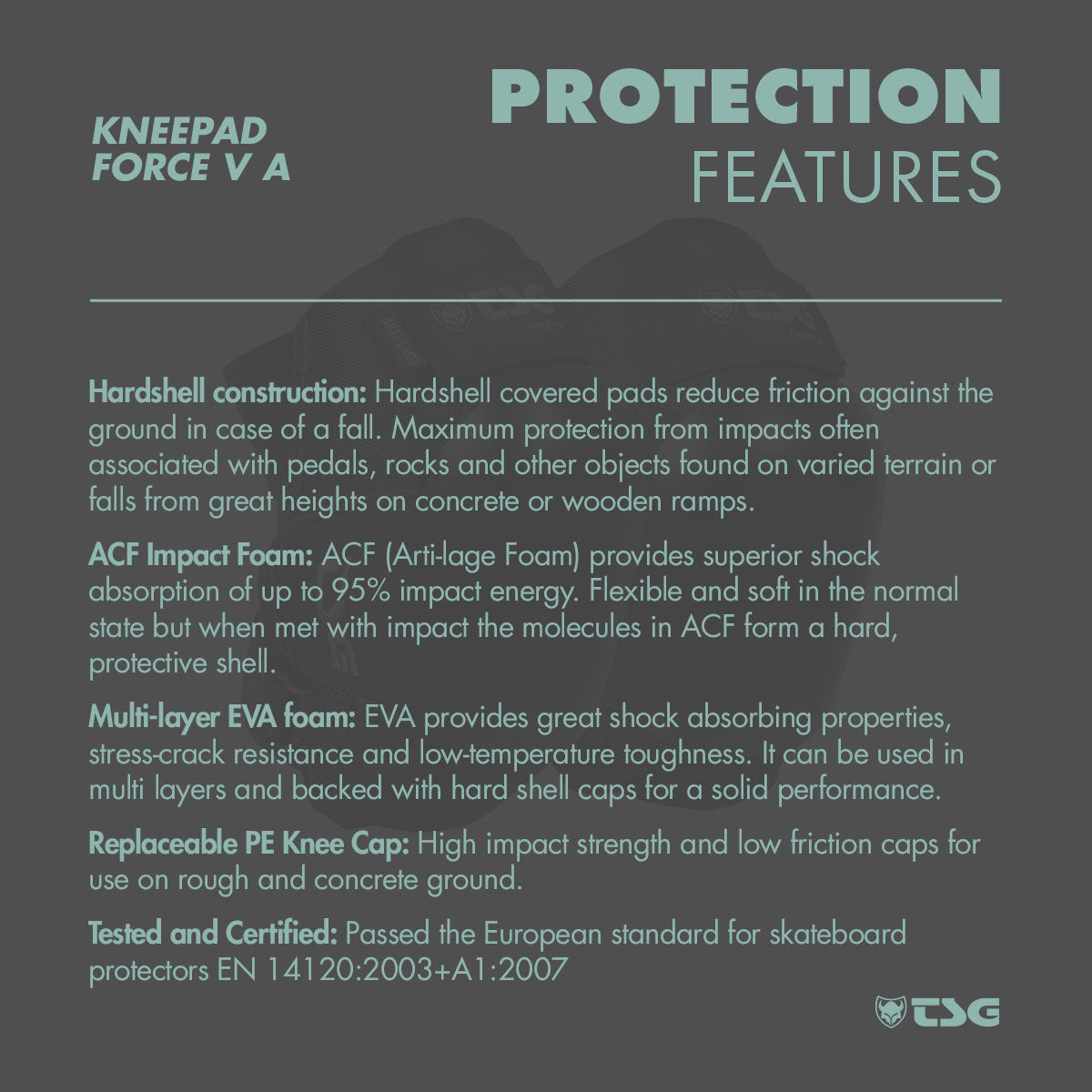 TSG Kneepad Force V A (Skate Knee Pads)