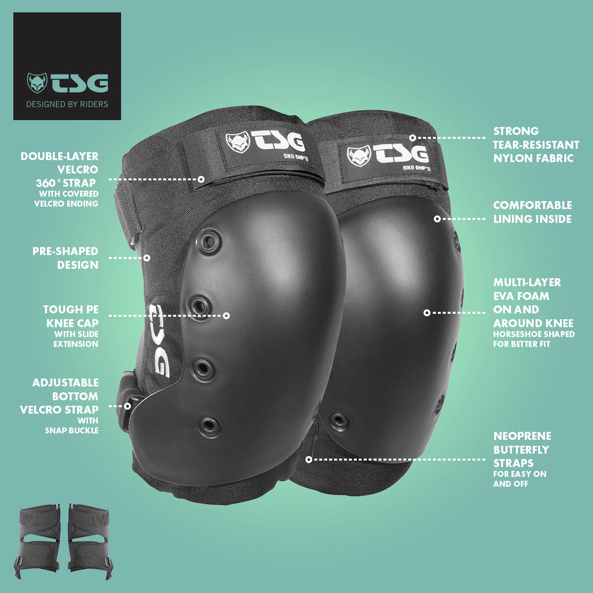 TSG | Kneepad Sk8 DHP'S (Skate Knee Pads)