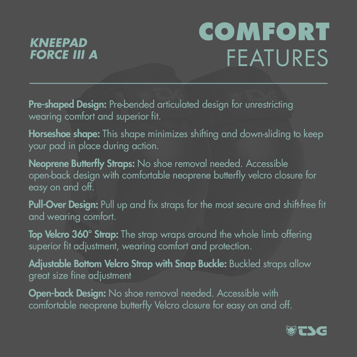 TSG Kneepad Force III A (Skate Knee Pads)
