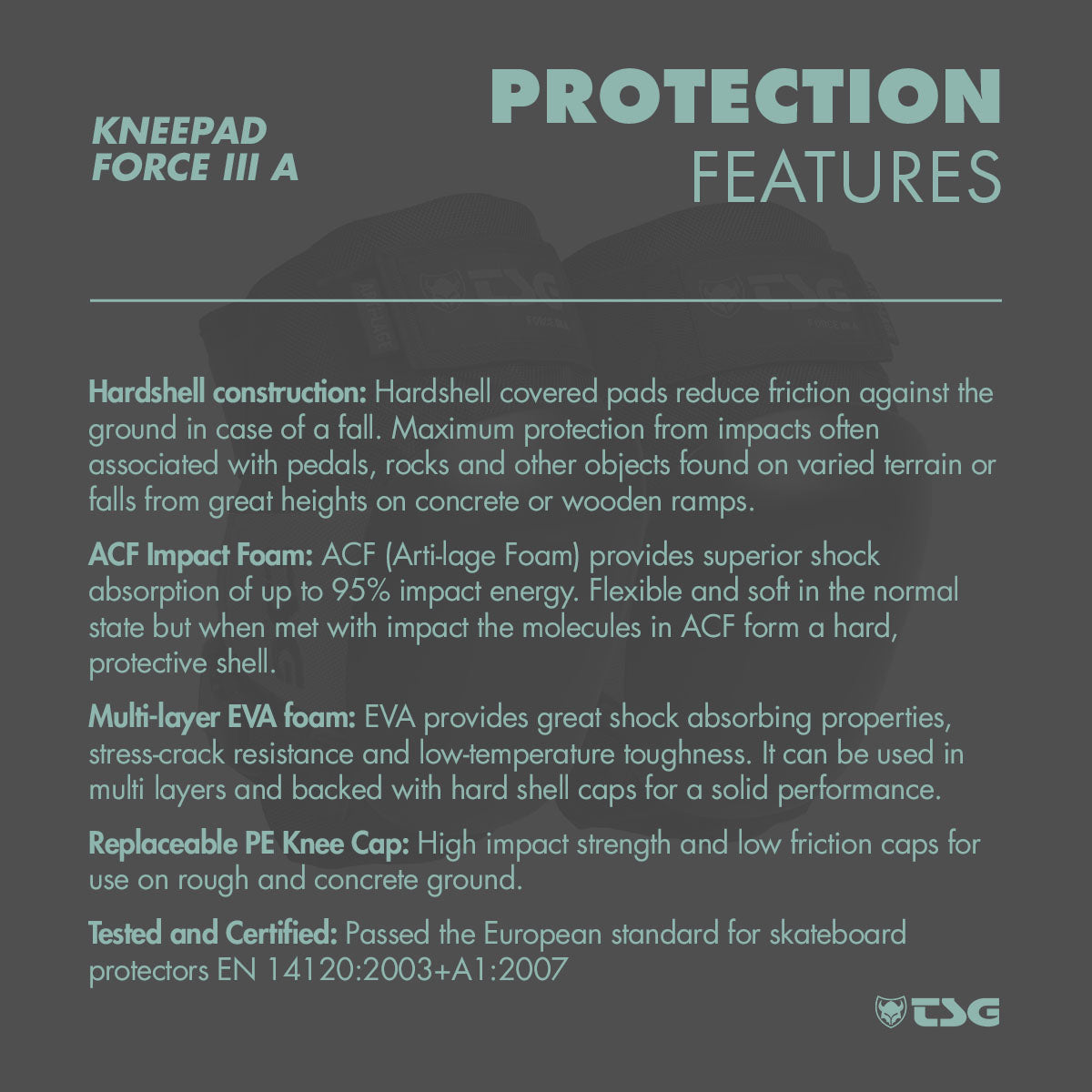 TSG Kneepad Force III A (Skate Knee Pads)