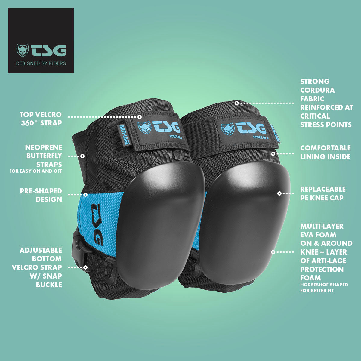 TSG Kneepad Force III A (Skate Knee Pads)