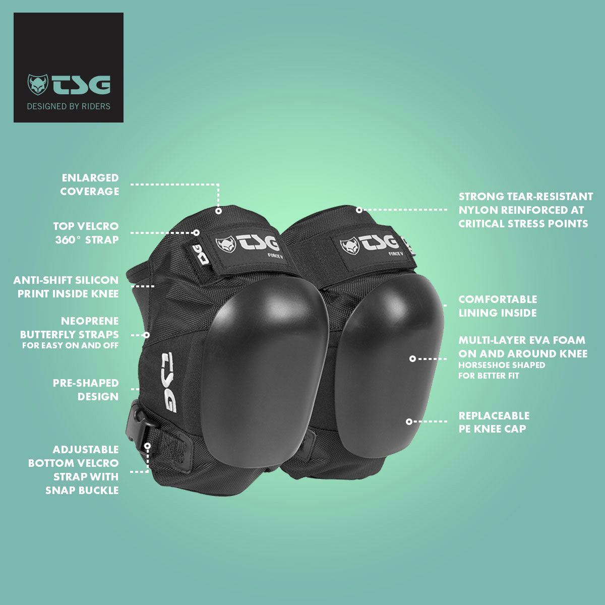 TSG Kneepad Force V (Skate Knee Pads)