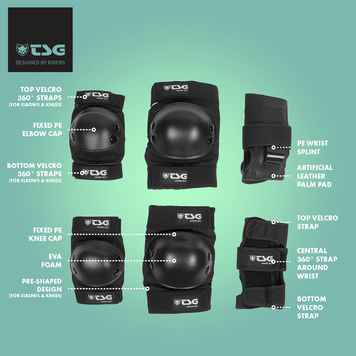TSG Junior-Set (Skate Pad Set)