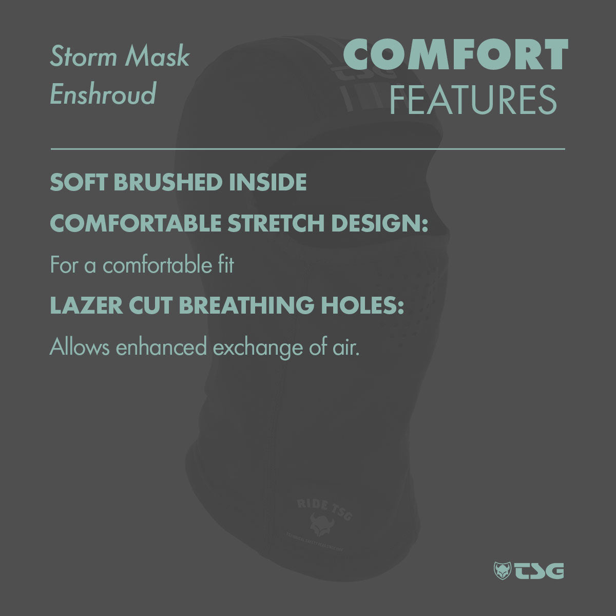 TSG Storm Mask Enshroud Black-Tin | One Size