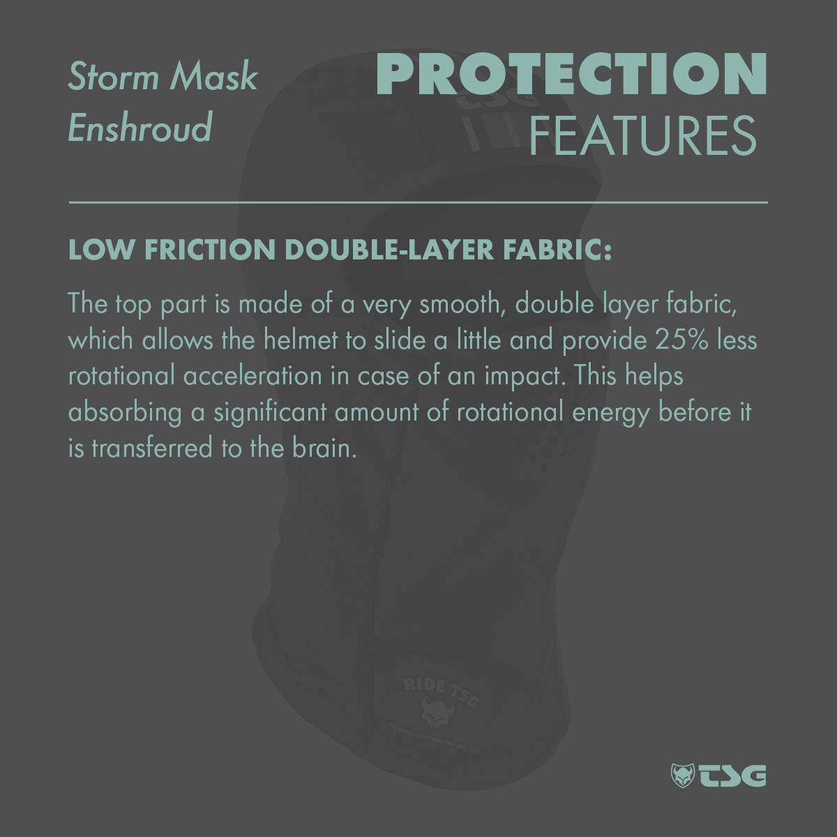 TSG Storm Mask Enshroud Black-Tin | One Size