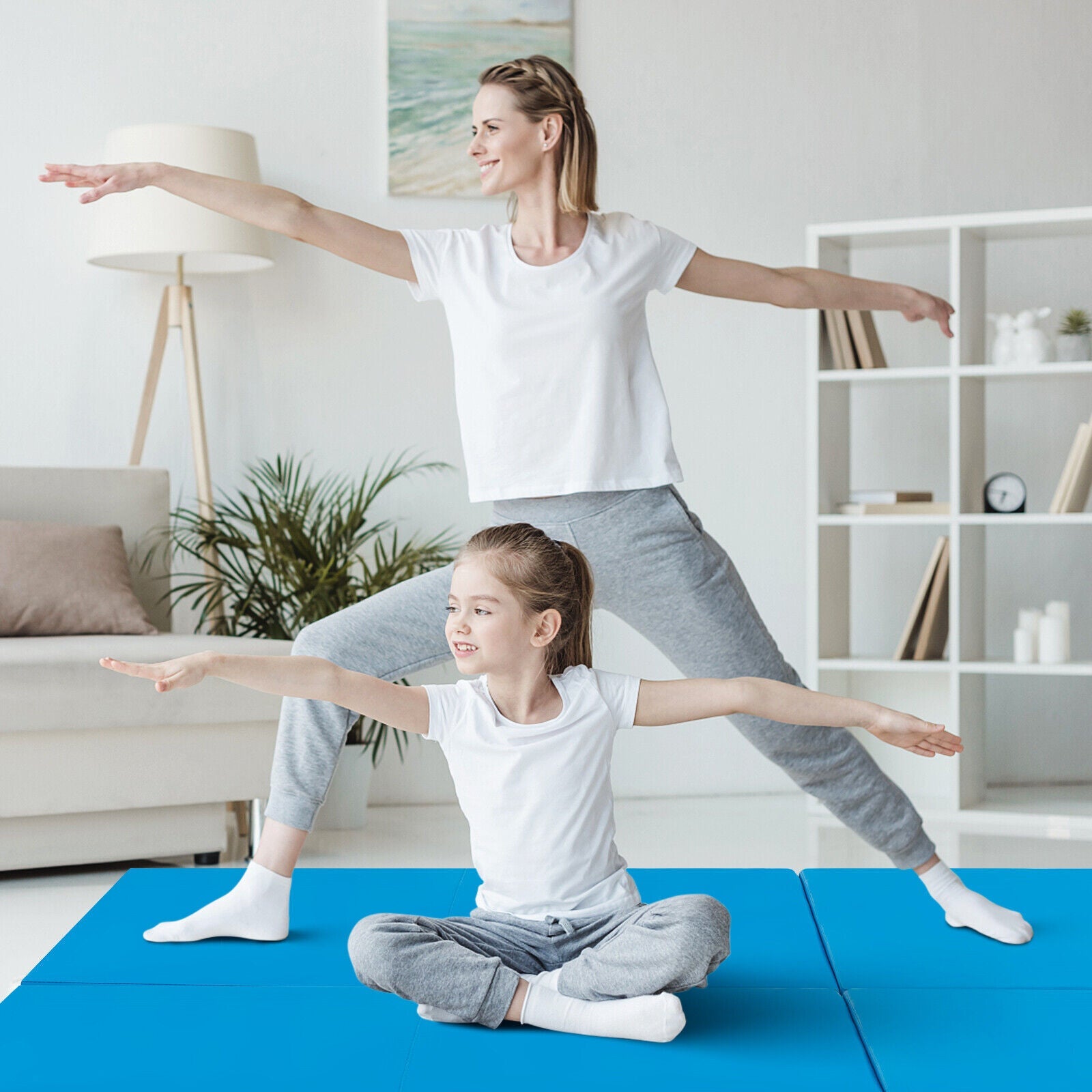 Tri-Fold Gym Mat with Handles and Removable Zippered Cover | 6' x 2'