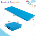 Tri-Fold Gym Mat with Handles and Removable Zippered Cover | 6' x 2'