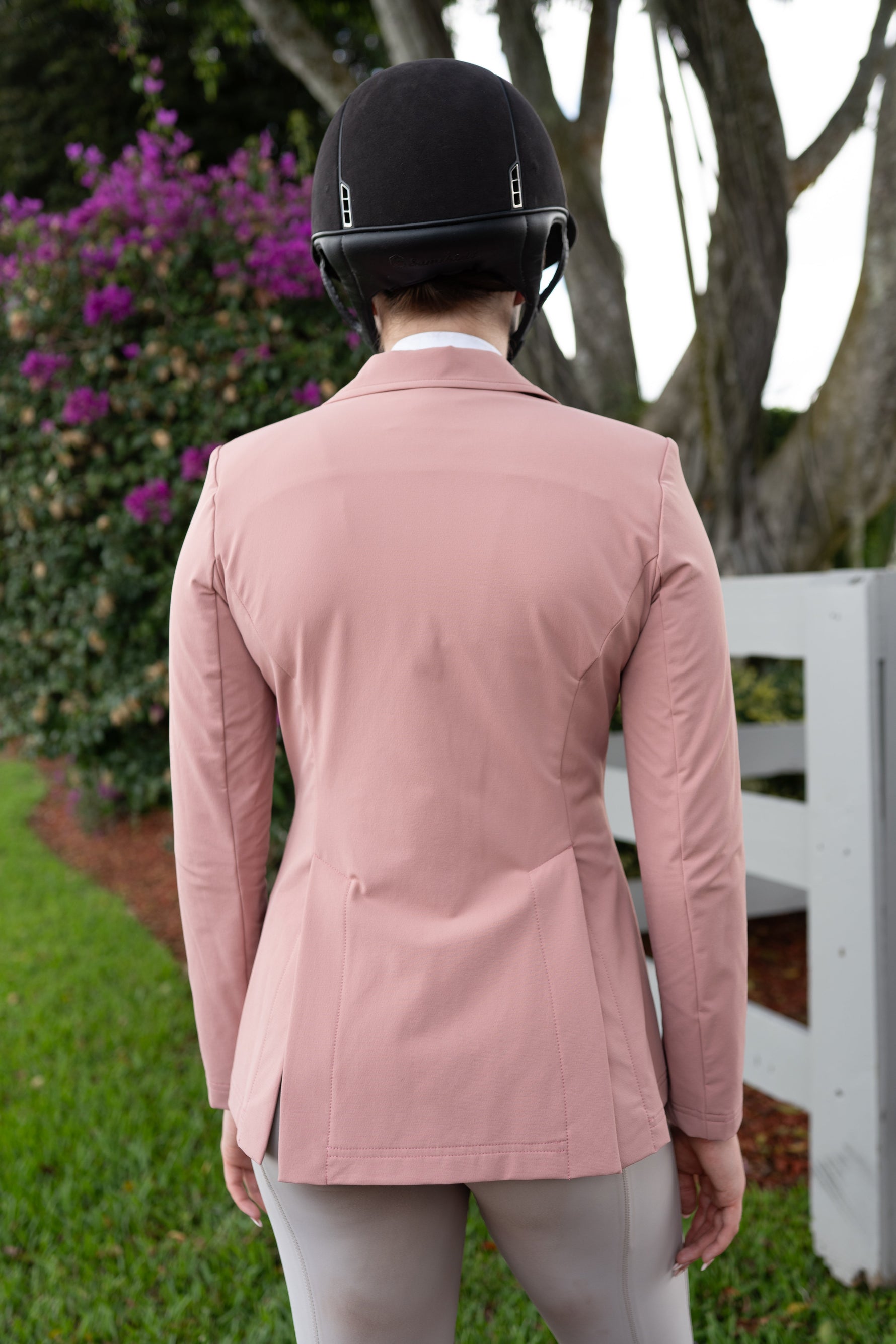 Grand Prix Quinn Show Jacket 4 Button Front with Hidden Zipper Closure | Rose