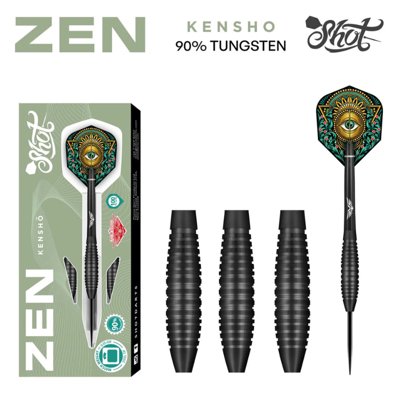 Zen Kensho Steel Tip Dart Set | 90% Tungsten