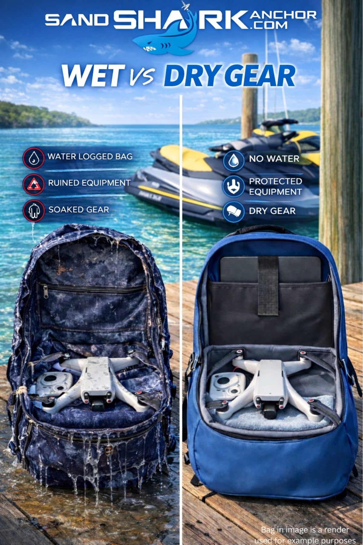 25L Waterproof Backpack | Submersible w/ Airtight Zipper.