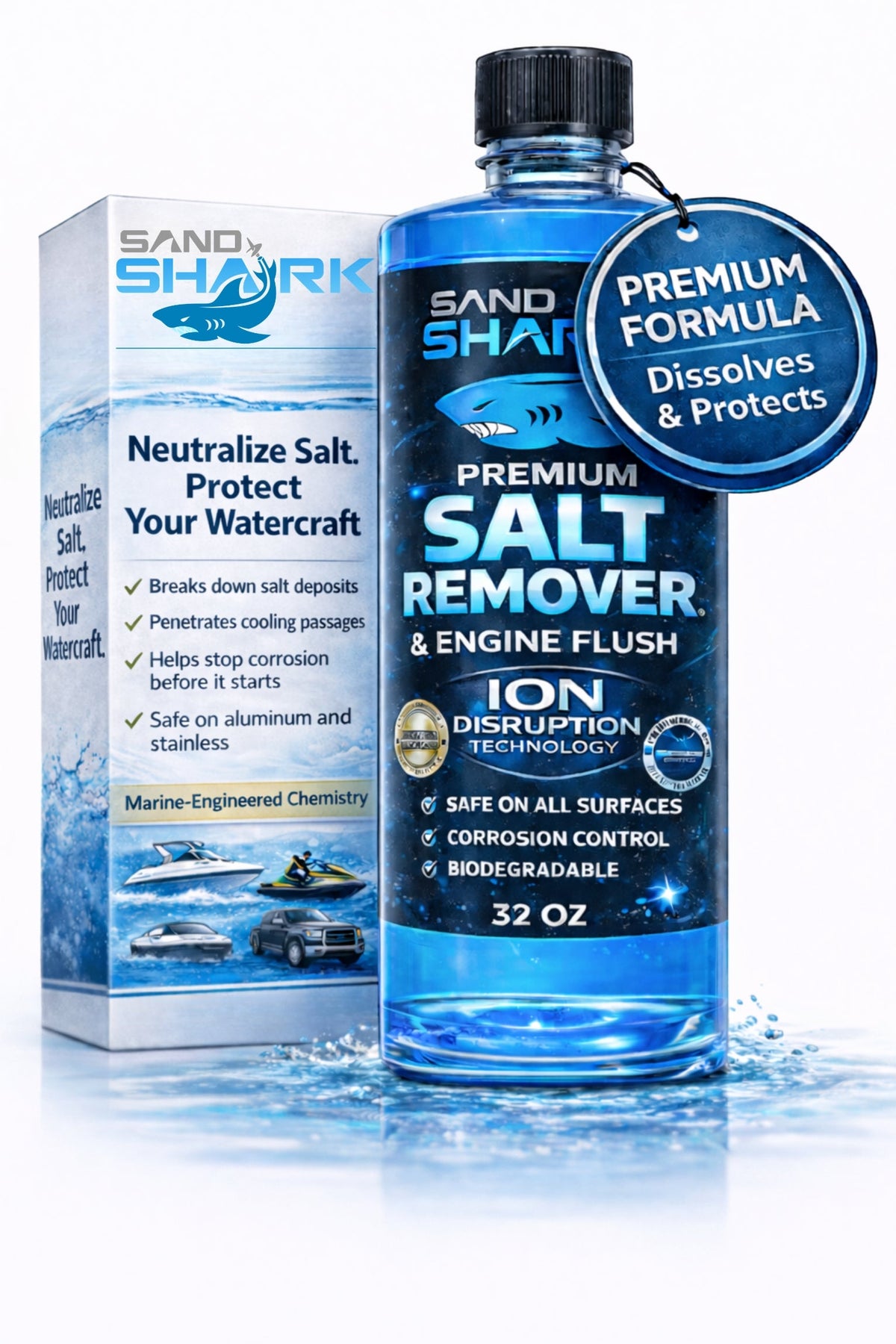 2-in-1 Boat Salt Wash & Engine Flush Boat Cleaner | 32 Oz