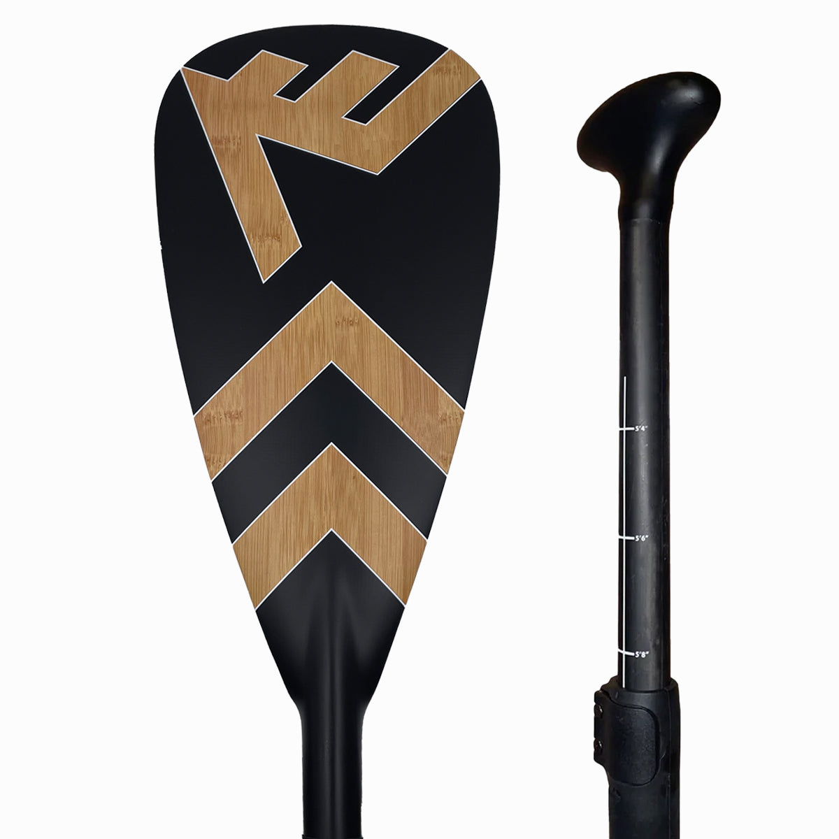 Carbon-Fiberglass Adjustable Paddle with ABS Edge | Bamboo