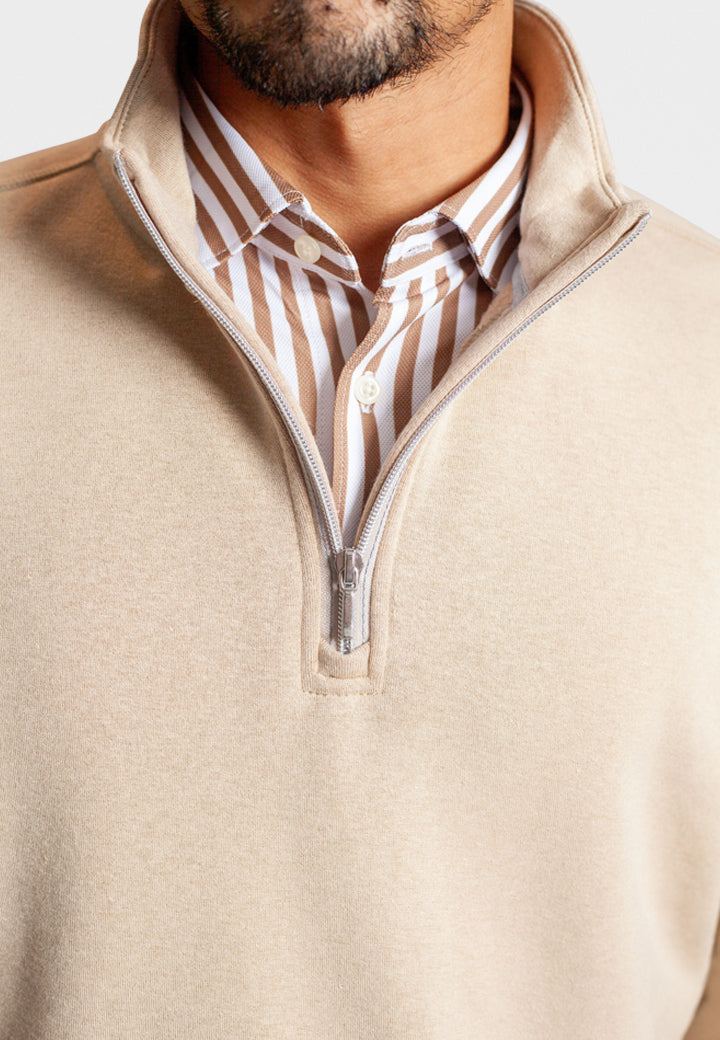 Voey Quarter Zip Sweatshirt | Camel