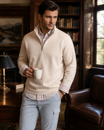 Voey Quarter Zip Sweatshirt | Camel