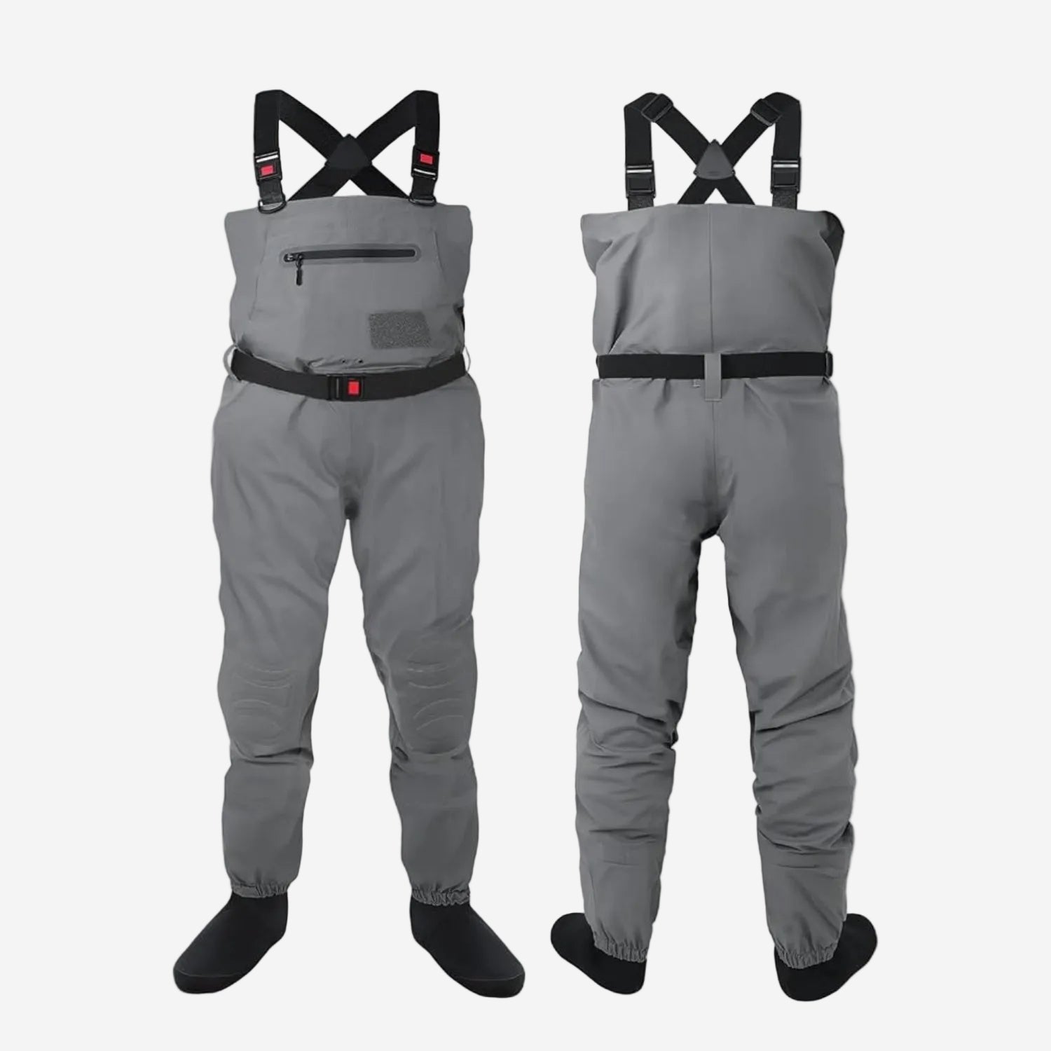 DikaSun Breathable Stocking Foot Waders for Fly Fishing (Lightweight Unisex Design)