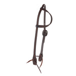 WD-RTSEH-HO-15 Heavy Oiled Rope Tooling Floral Double Buckle Single Ear Headstall