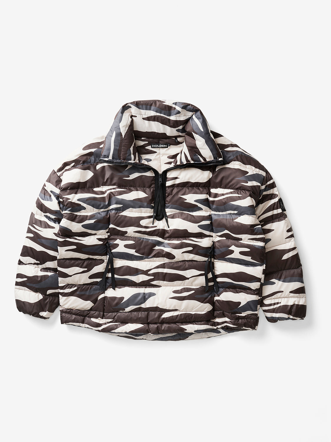 Down Half Zip | Zebra