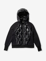 Down Zip Hoodie | Black