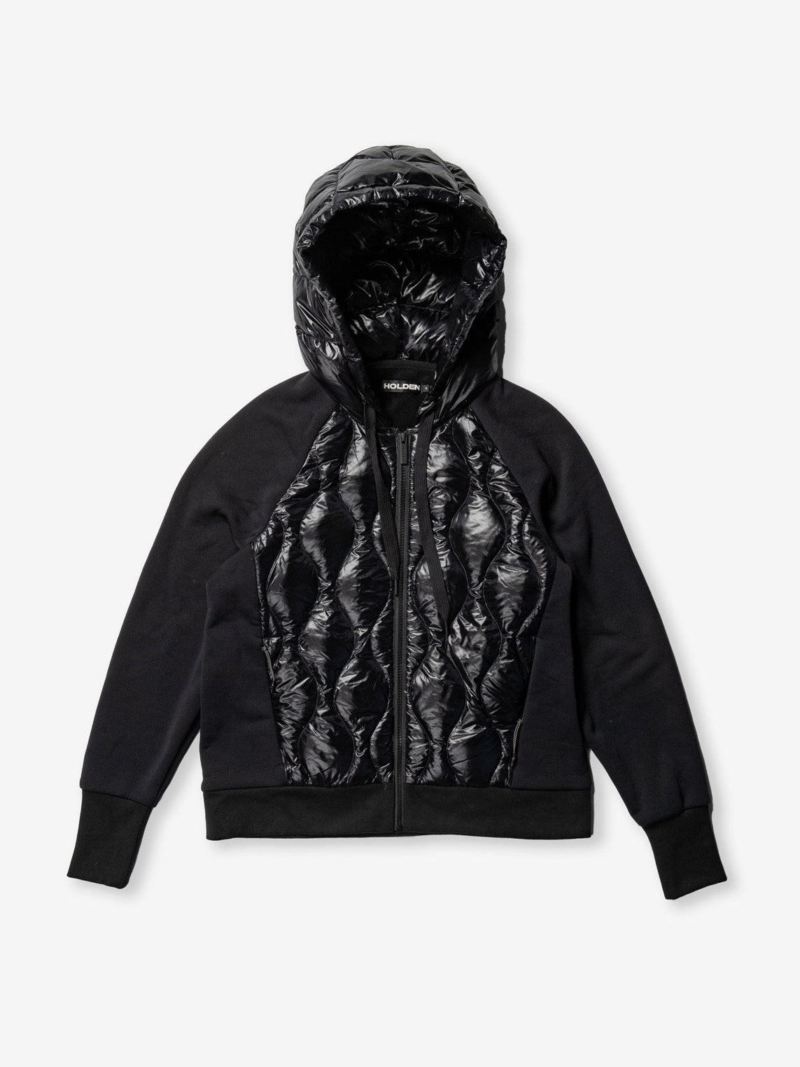 Down Zip Hoodie | Black