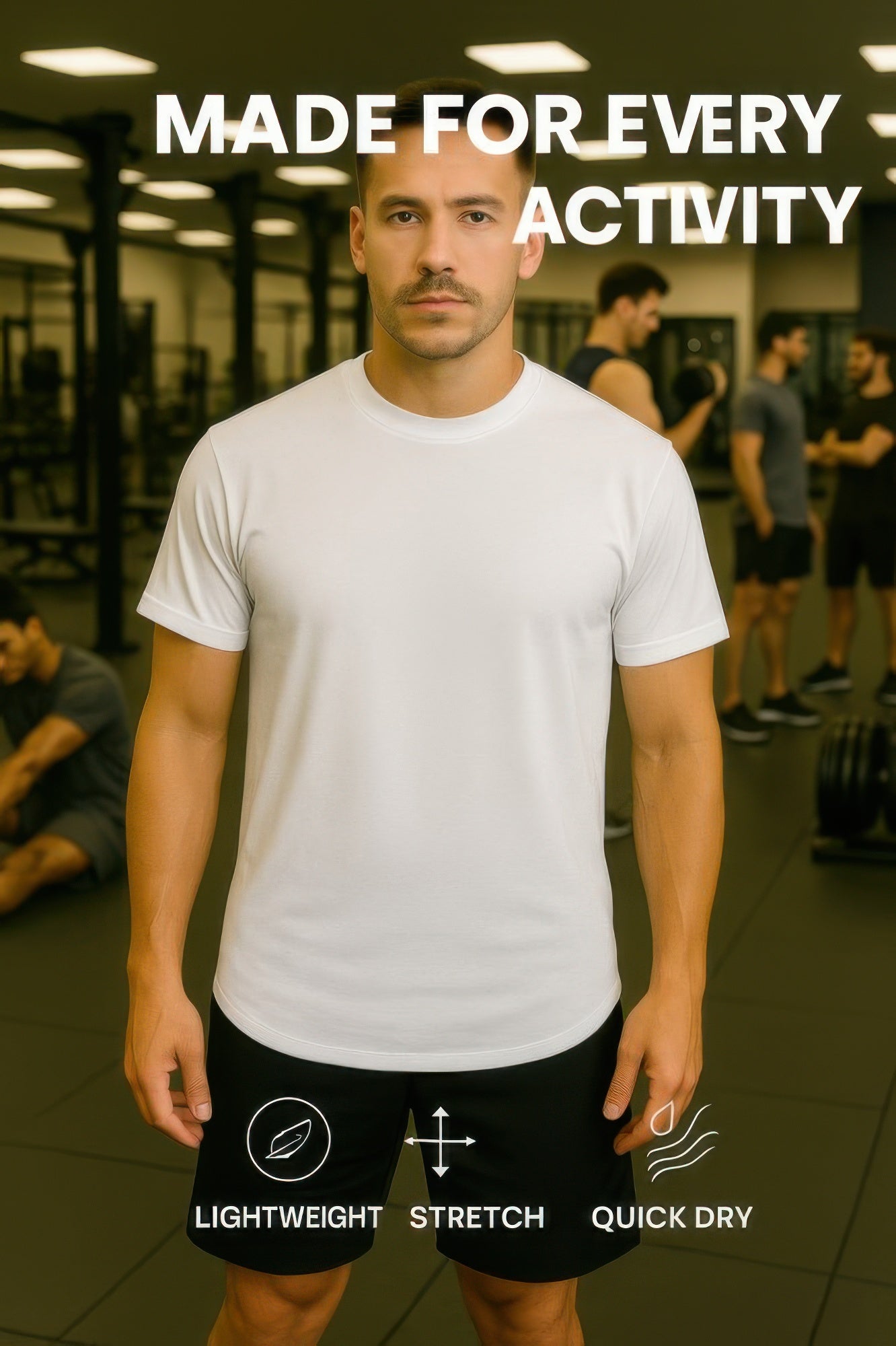 Curved Athletic Sports T-Shirt