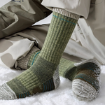 Mid-Calf Wool Outdoor Socks for Hiking, Skiing & Mountaineering