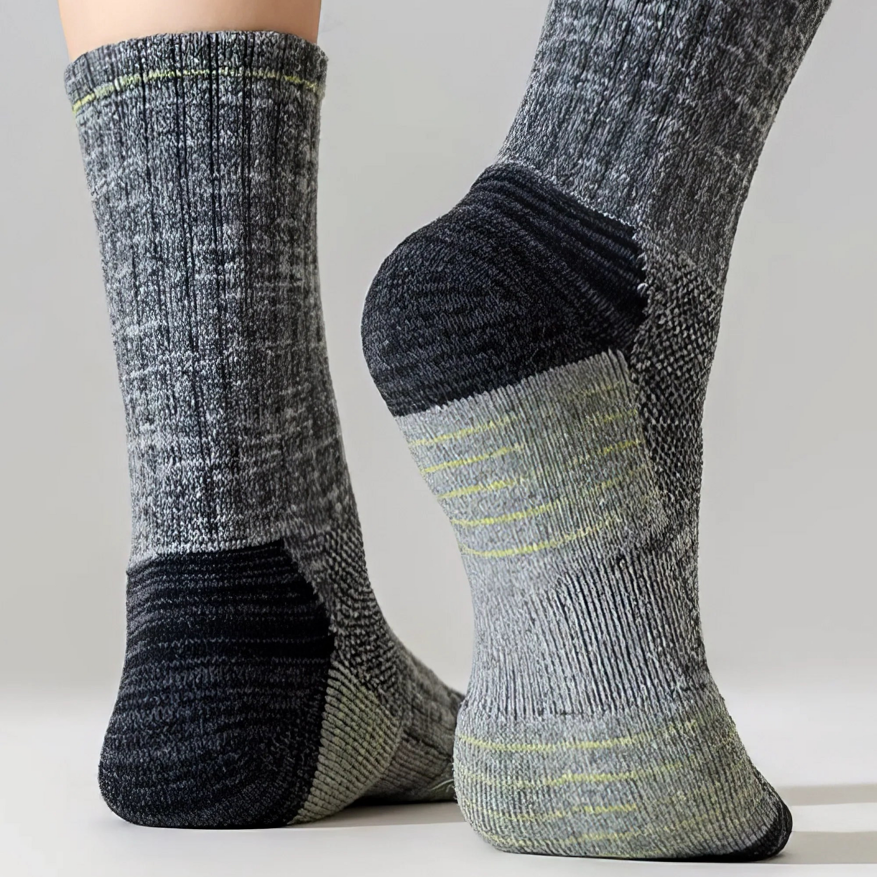 Mid-Calf Wool Outdoor Socks for Hiking, Skiing & Mountaineering