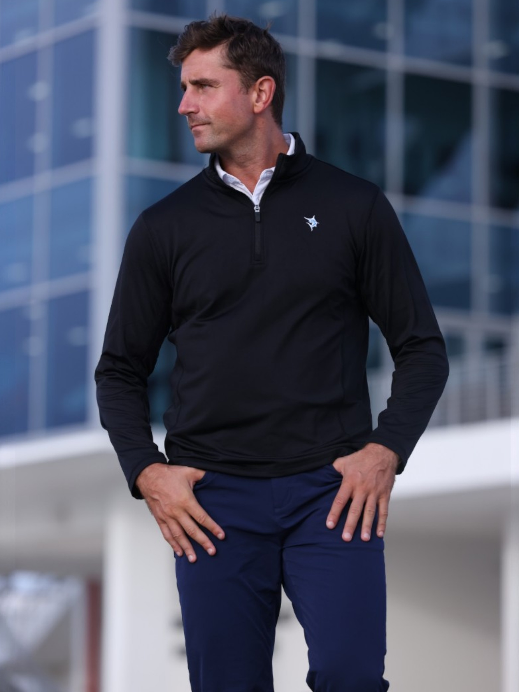 Montauk Quarter Zip Midweight Comfort | Black