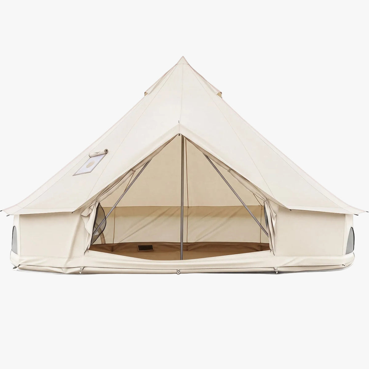 Waterproof Bell Tent with Stove Jack and Mesh Windows