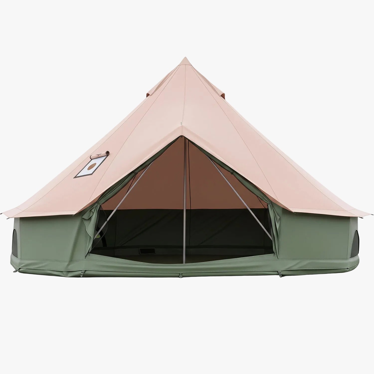 Waterproof Bell Tent with Stove Jack and Mesh Windows