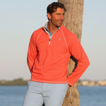 New Harbor Quarter Zip Effortless Comfort | Red