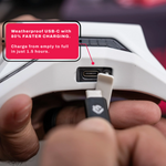 White Brake Free USB-C Motorcycle Helmet