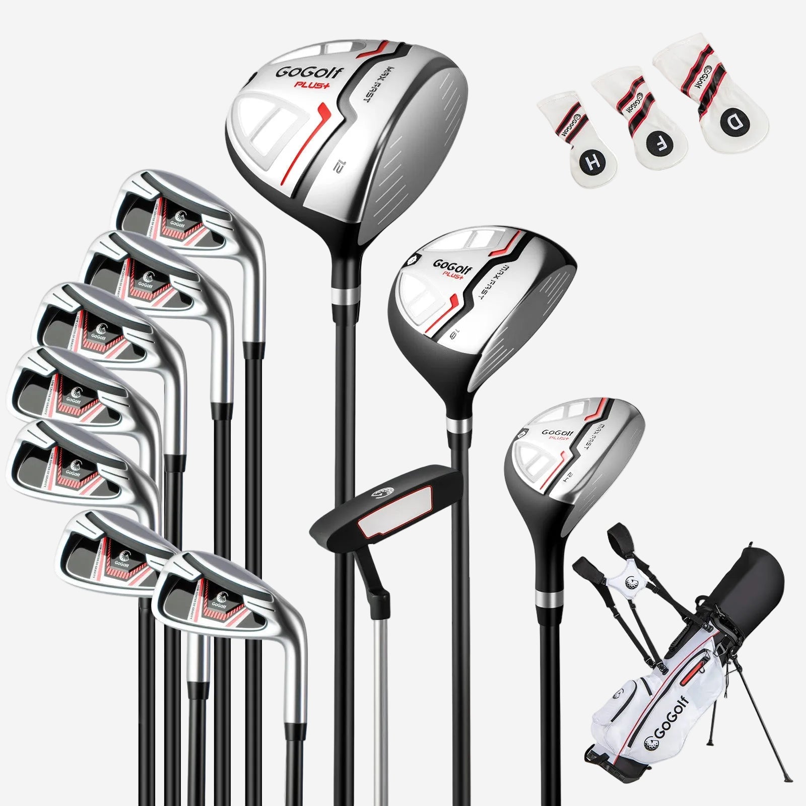 GoGolf Women's Complete Golf Clubs Set with Headcovers and Putter
