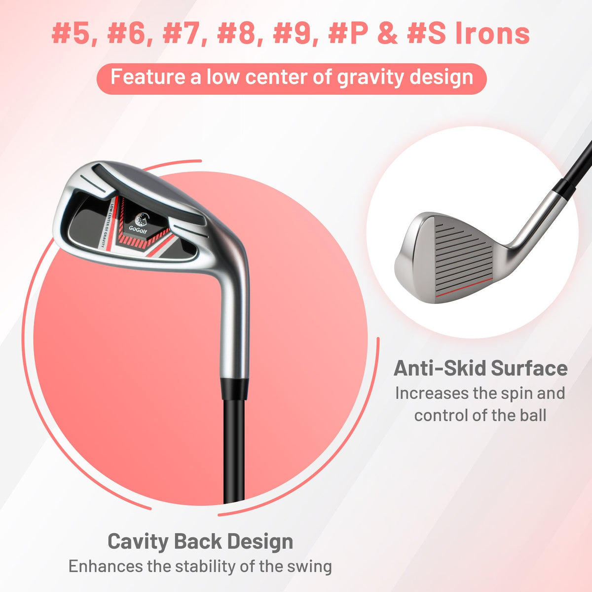 GoGolf Women's Complete Golf Clubs Set with Headcovers and Putter