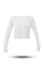 Women's Terra Recovery Arc Long Sleeve Crop (White)
