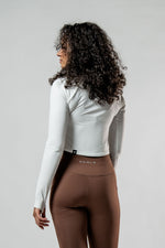Women's Terra Recovery Arc Long Sleeve Crop (White)