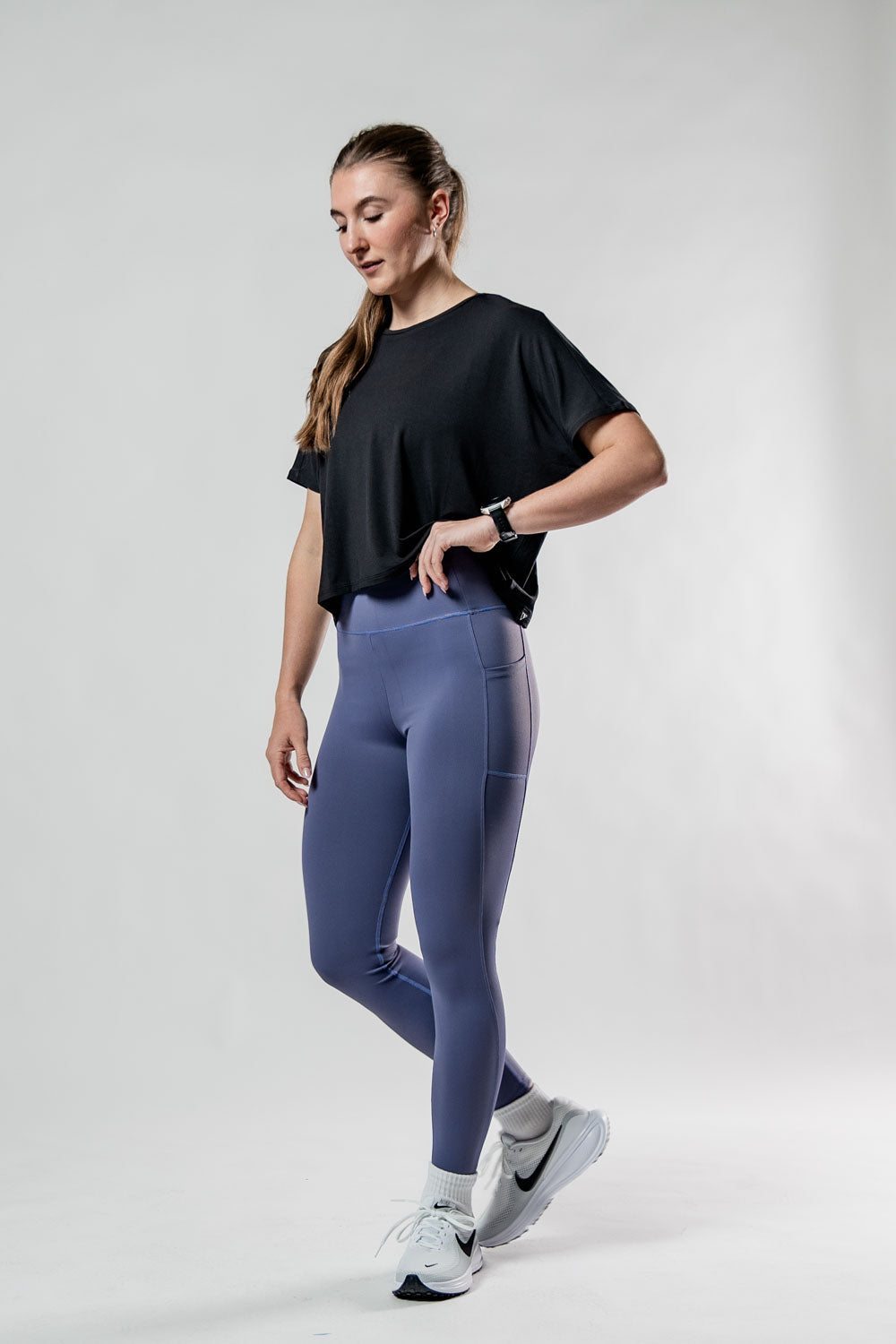 Women's Terra Recovery Drift Crop (Black)