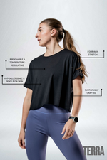 Women's Terra Recovery Drift Crop (Black)