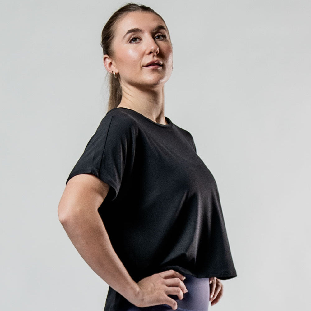 Women's Terra Recovery Drift Crop (Black)