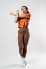 Women's Terra Recovery Drift Crop (Sunfire Clay)
