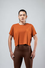Women's Terra Recovery Drift Crop (Sunfire Clay)