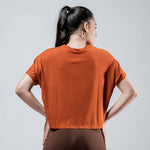 Women's Terra Recovery Drift Crop (Sunfire Clay)