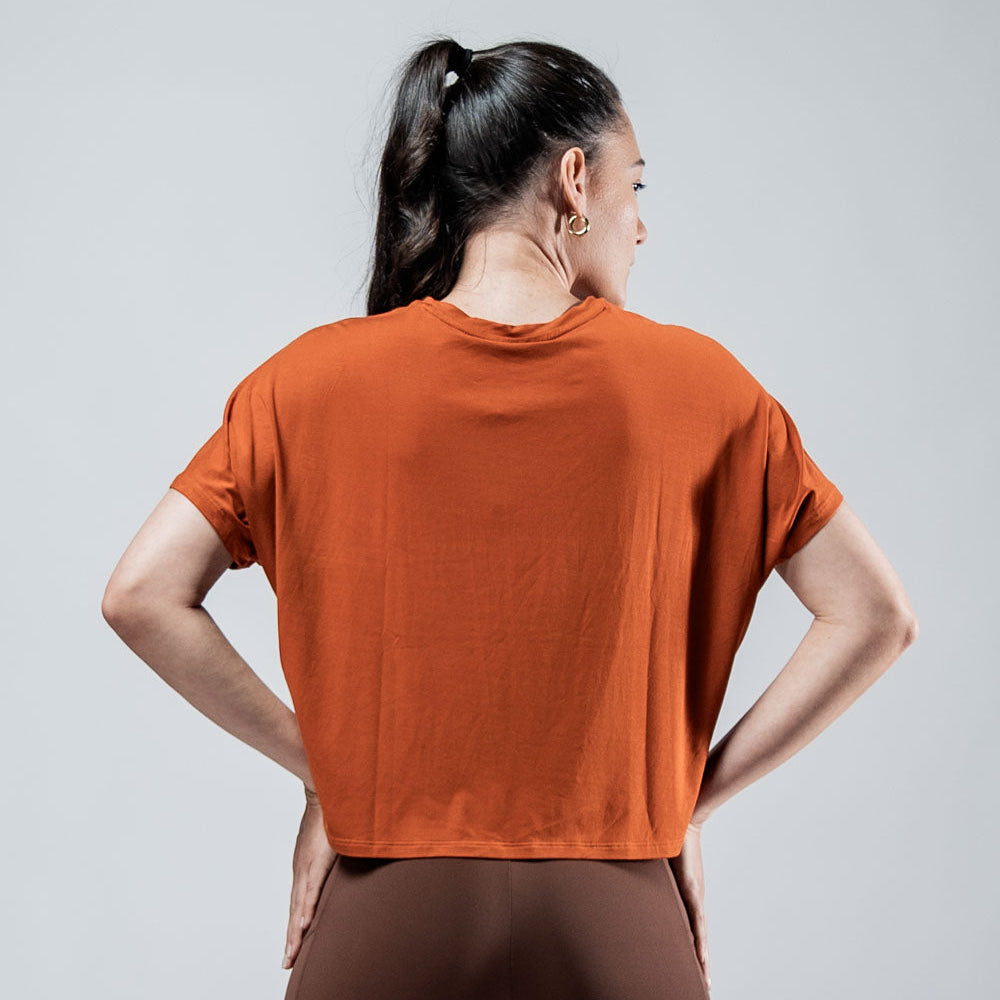 Women's Terra Recovery Drift Crop (Sunfire Clay)