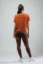 Women's Terra Recovery Drift Crop (Sunfire Clay)
