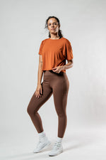 Women's Terra Recovery Drift Crop (Sunfire Clay)