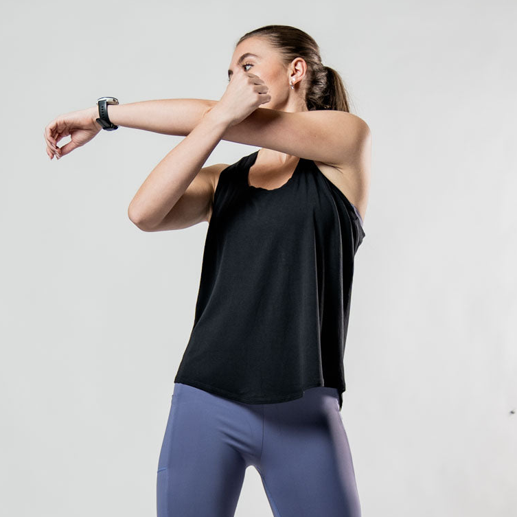 Women's Terra Recovery Halo Tank (Black)