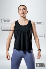Women's Terra Recovery Halo Tank (Black)